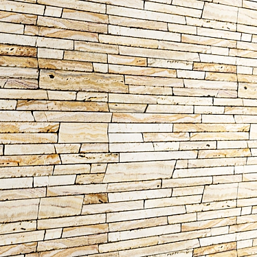 Shale Stone Wall: Tiling Model 3D model image 1 