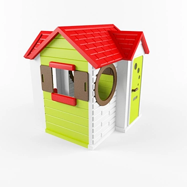 Smoby Children Playhouse: Door, Windows, Lock 3D model image 1 