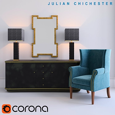 Title: Elegant Julian Chichester Furniture Set 3D model image 1 