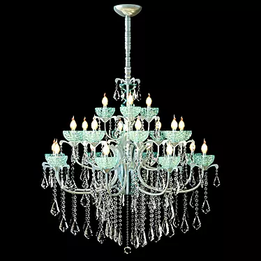 Swarovski Strass Crystal Chandelier: Elegant Illumination for Luxurious Spaces 3D model image 1 