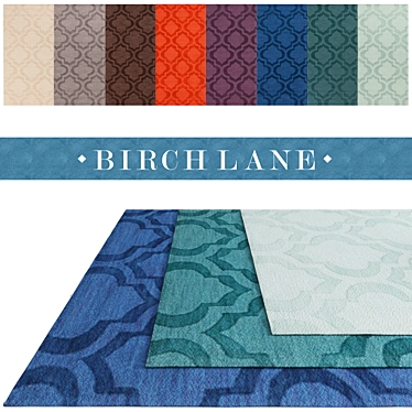 Versatile BIRCH LANE Carpets. Various Sizes & Shapes. 3D model image 1 