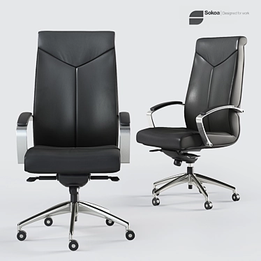 Sokoa Betiko Office Chair: Modern Design Excellence 3D model image 1 