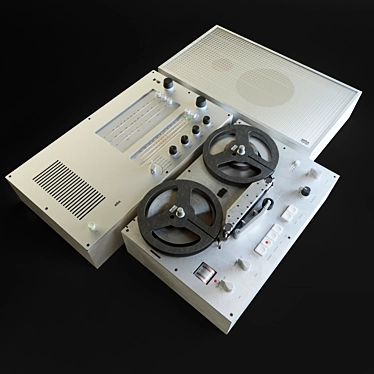 Retro Braun TG-60 Cassette Player 3D model image 1 