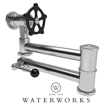 Matte Black Regulator Pot Filler 3D model image 1 