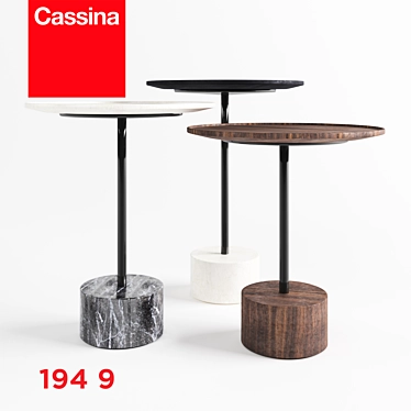 Cassina 194 9 Service Tables 2: Versatile Heights & Sizes 3D model image 1 