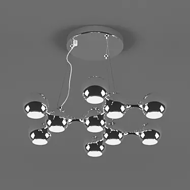 Modern Chrome Chandelier 3D model image 1 