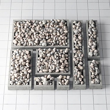 Pebble Pedestal: Stone Collection 3D model image 1 