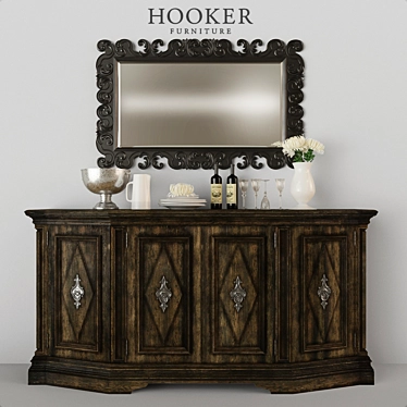 Hooker chest of drawers, mirror