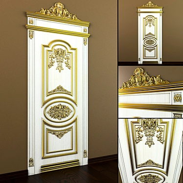 Classic Baroque Door 3D model image 1 