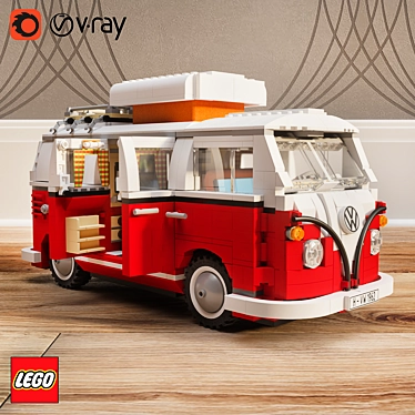 Classic LEGO Volkswagen T1 3D model image 1 