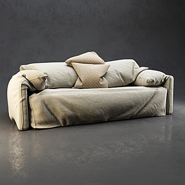 Elegant Casablanca Sofa: Timeless Luxury and Comfort. 3D model image 1 