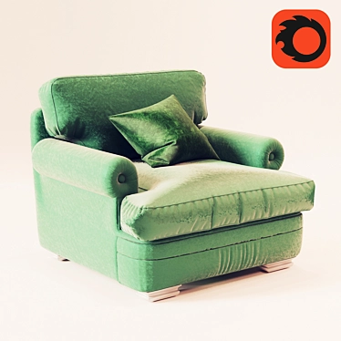 Classic Comfort: Finkeldei Cornwall Armchair 3D model image 1 