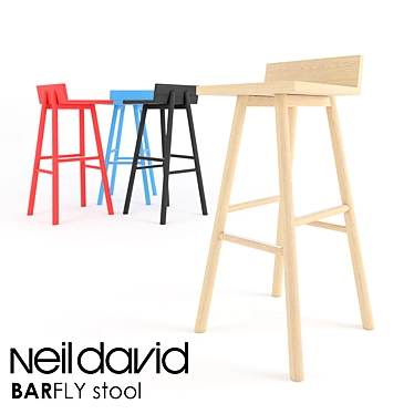  Minimalist Barfly Stool by Neil David 3D model image 1 