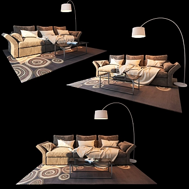 Luxury Lacio Sofa by ZlataMebel 3D model image 1 