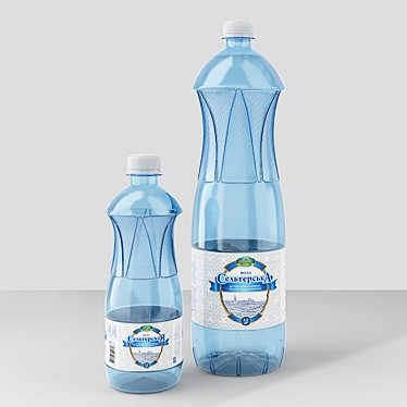 Refreshing Hydration in Plastic Bottles 3D model image 1 