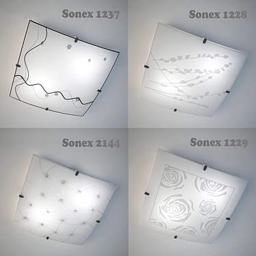 Sleek Ceiling Fixtures Collection 3D model image 1 