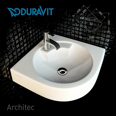 Duravit Architec Corner Sink 3D model image 1 