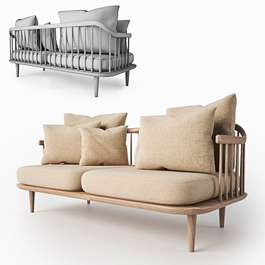 Modern and Chic Fly Sofa SC1 3D model image 1 