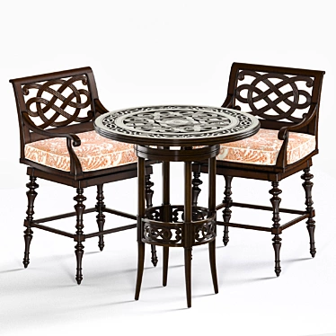 Tommy Bahama Black Sands Patio Set 3D model image 1 