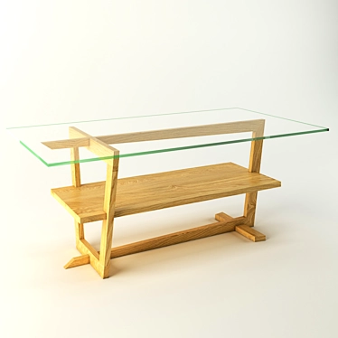 Handcrafted Woodwork Coffee Tables 3D model image 1 