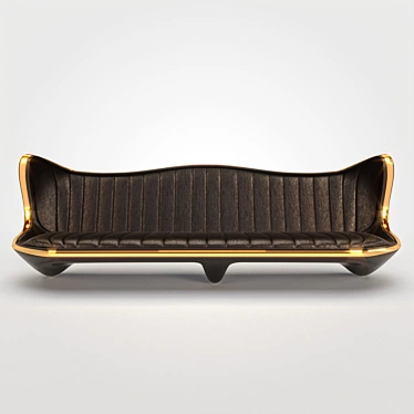 Modern Black Sofa for GRD 3D model image 1 