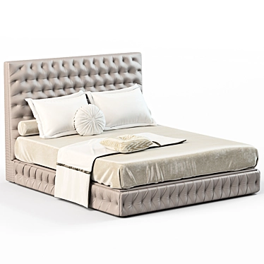 Luxurious Velvet Bed - Piermaria 3D model image 1 