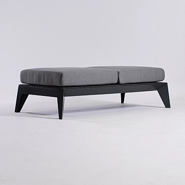 Sleek Steel Sofa 3D model image 1 