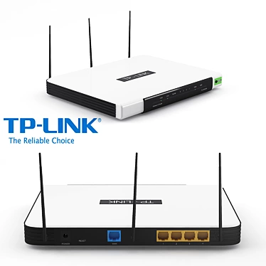 Powerful TP-Link WiFi Router 3D model image 1 