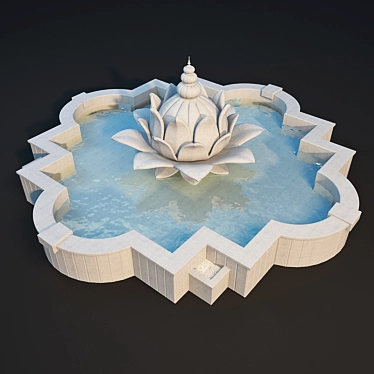 Lotus Sculpture Fountain 3D model image 1 