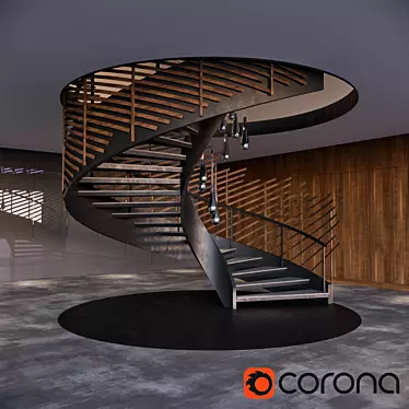 Spiral staircase with installation