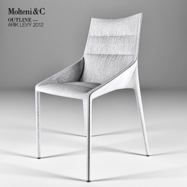 Sleek and Stylish Outline Chair 3D model image 1 