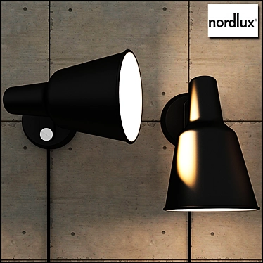 Industrial Black Wall Light Nordlux 3D model image 1 