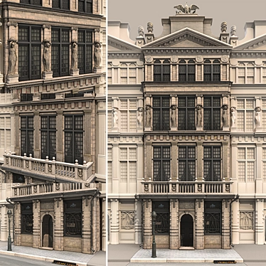 Brussels Building Replica 3D model image 1 