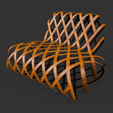 Sleek Steel Armchair: LaCividina Aria 3D model image 1 