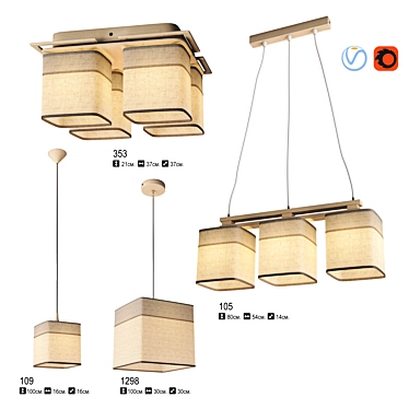 Elegant TK Lighting Chandeliers 3D model image 1 