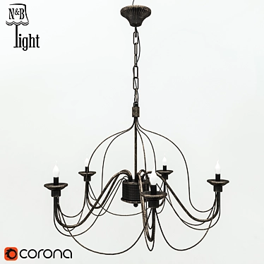 Chandelier N&B Ligth Elison art18355