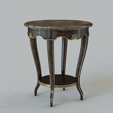 Luxury Marble Top Round Side Table 3D model image 1 