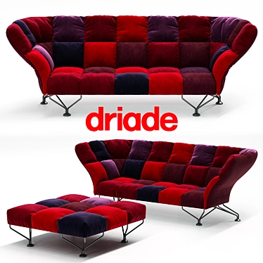 Driade 33 Cuscini Sofa: Timeless Elegance in Design 3D model image 1 