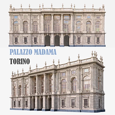 Elegant Palazzo in Turin 3D model image 1 