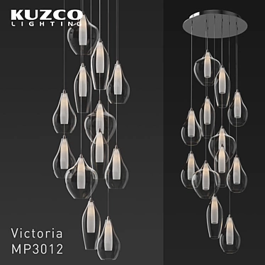 Elegant Victoria Pendant Light 3D model image 1 