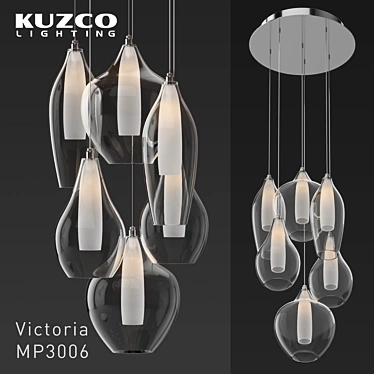 Kuzco Victoria Pendant Light: Modern and Elegant Lighting Solution 3D model image 1 