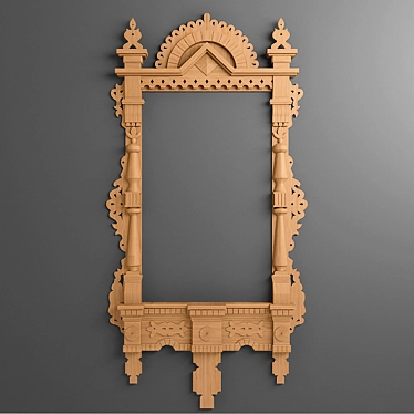 Elegant Carved Frame 3D model image 1 