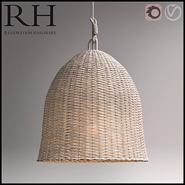 Resto Hard Seagrass Pendant 3D model image 1 