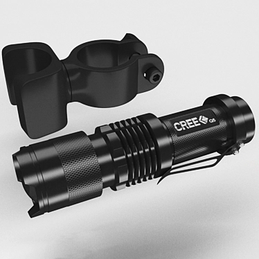 Cree Q5 Bike Rack Flashlight 3D model image 1 