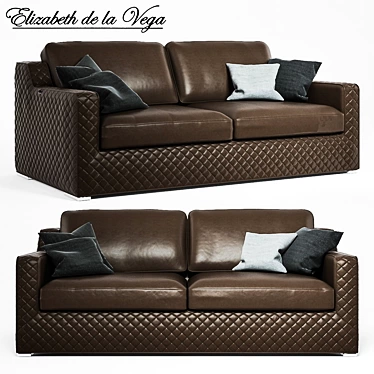 Khalle Sofa: Elegant and Comfortable 3D model image 1 