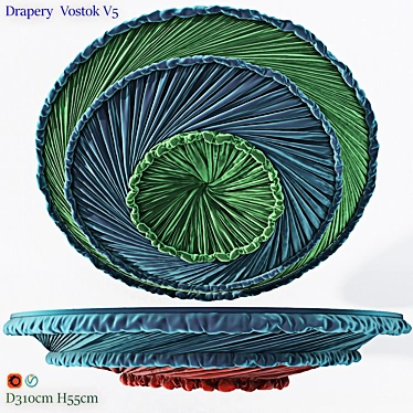 Eastern Style Drapery V5 - Ethnically Inspired Window Decoration 3D model image 1 