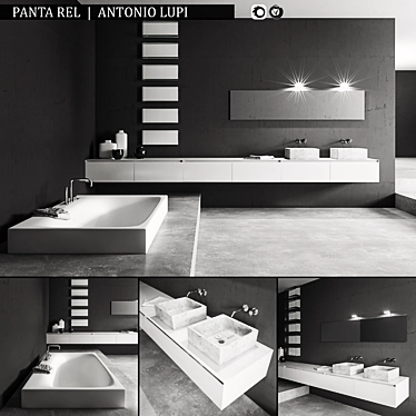 Panta Rel Bathroom Furniture Set 3D model image 1 