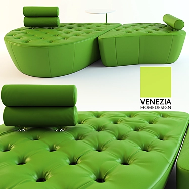 Sophisticated Lounge Sofa 3D model image 1 