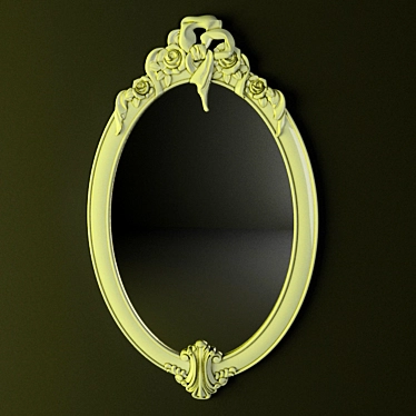 Classic Patina CNC-Crafted Mirror 3D model image 1 
