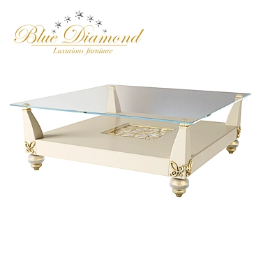 Glamorous Blue Diamond Coffee Table 3D model image 1 